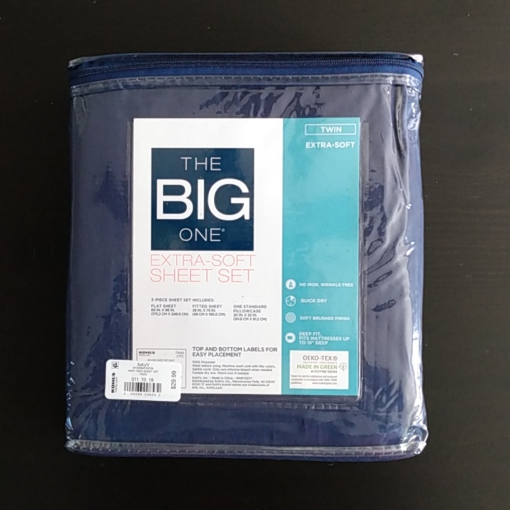 The Big One® Extra Soft Twin Sheet Set - Navy